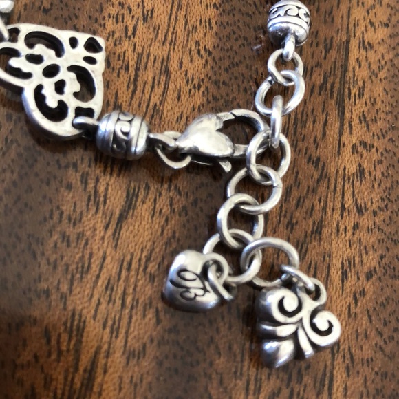 Brighton "GENEVA HEARTS" Filigree Open Scrollwork bracelet! Silver Plated & Rare - Picture 2 of 12